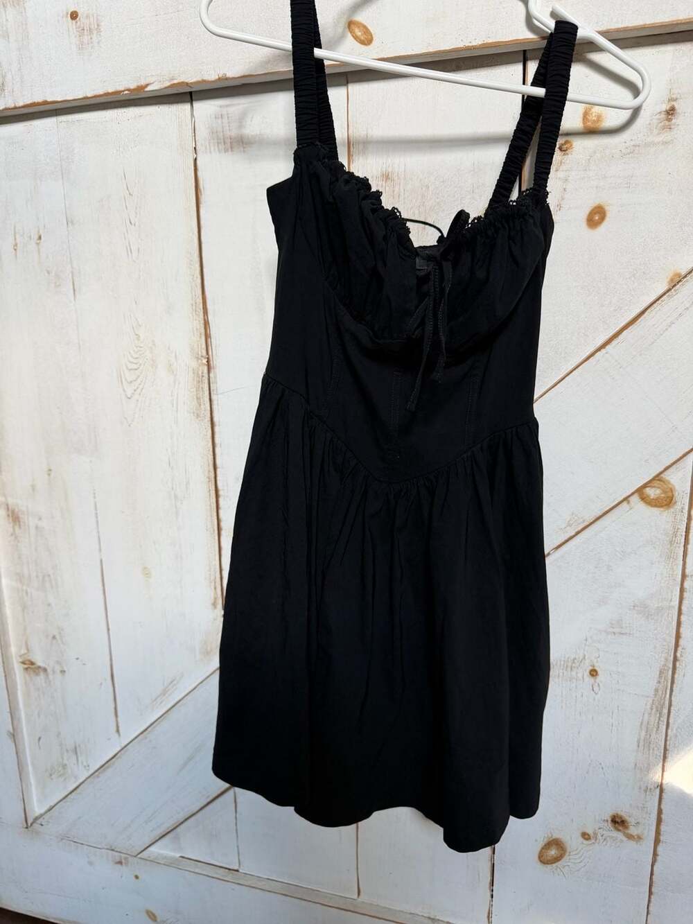 Corset Mini Dress for Women, Sleeveless Ruffle Skater Dress, Gothic Lace Up 0047